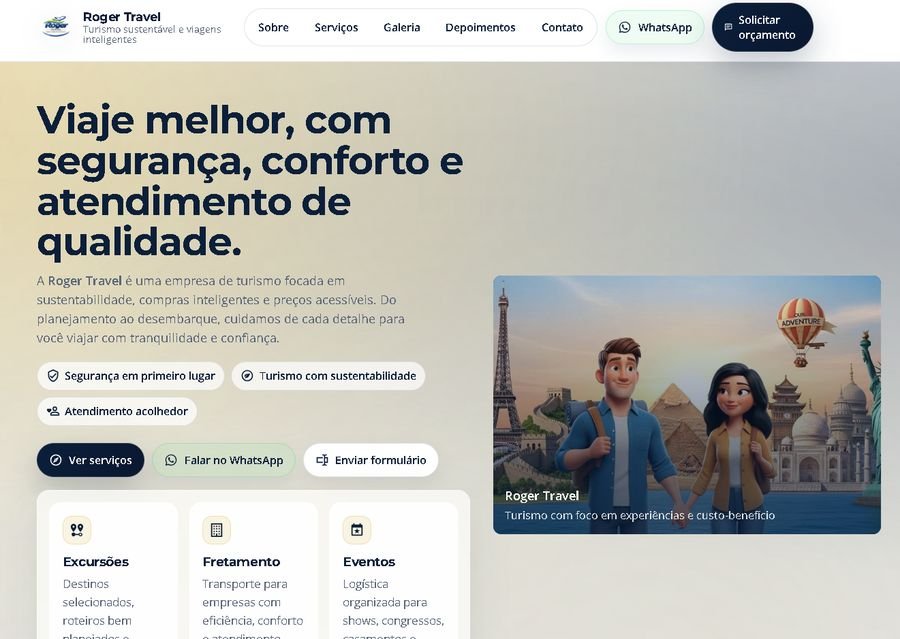 Roger Travel — landing page
